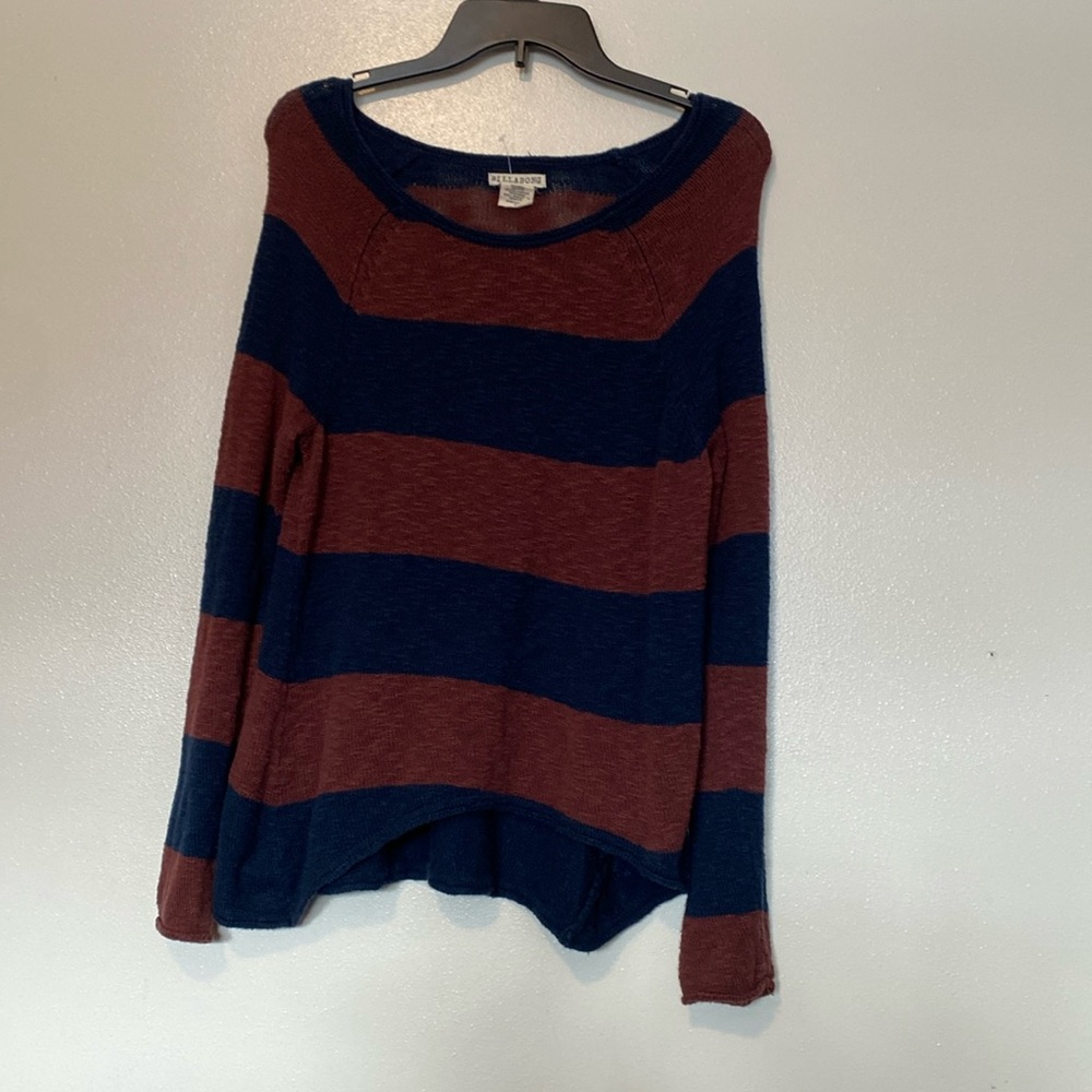BillaBong rayon blend striped cozy long sleeve sweater medium